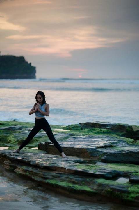 Group yoga class at Berokan